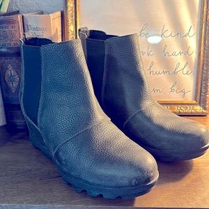 COPY - Sorel Women's Joan Of Arctic Wedge II, charcoal , Chelsea Boots, Size 9